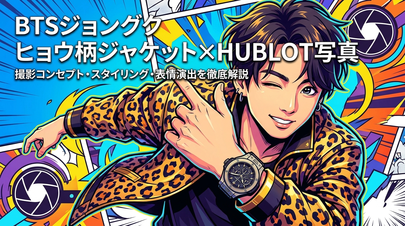 BTSジョングク ヒョウ柄ジャケット×HUBLOT写真の撮影コンセプト・スタイリング・表情演出を徹底解説