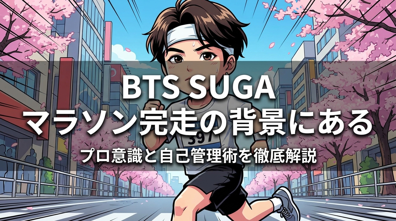 BTS SUGA マラソン完走の背景にあるプロ意識と自己管理術を徹底解説