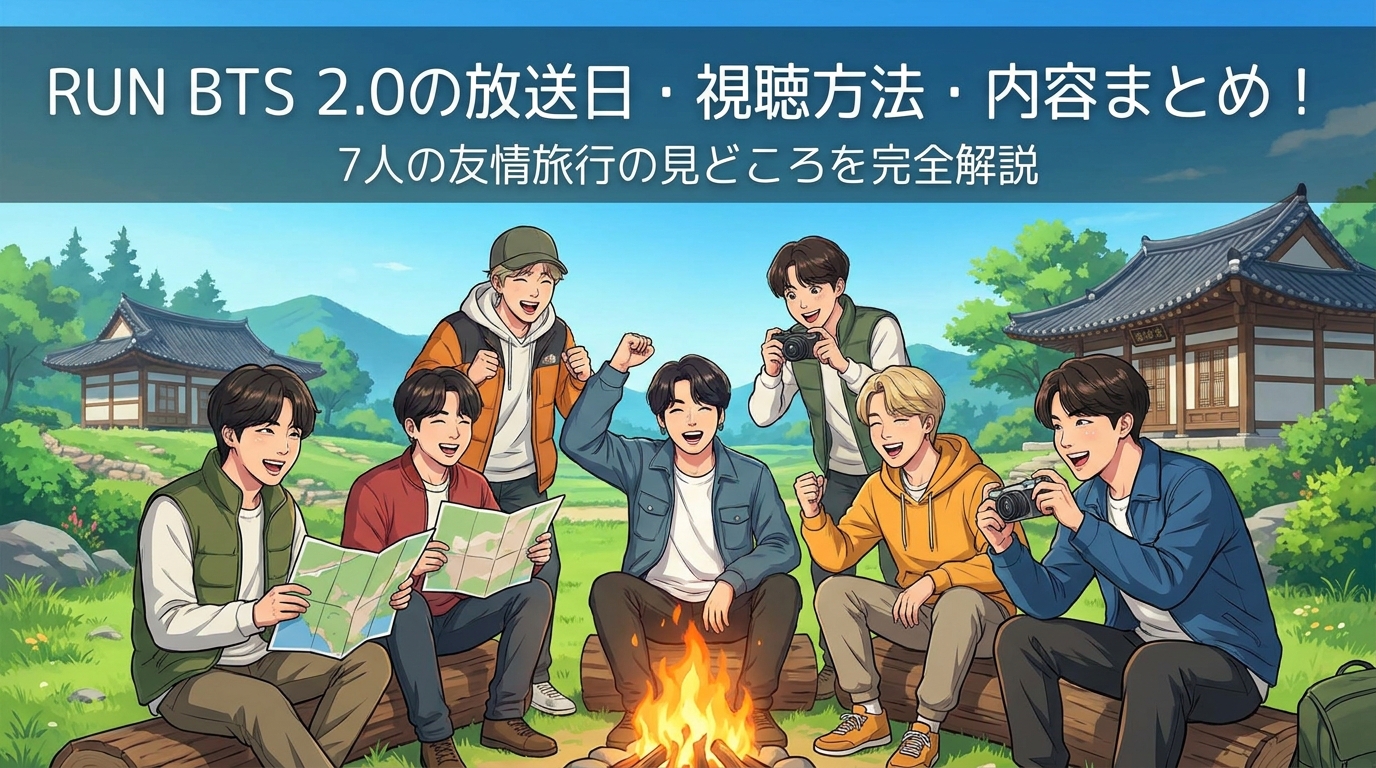 RUN BTS 2.0の放送日・視聴方法・内容まとめ!7人の友情旅行の見どころを完全解説