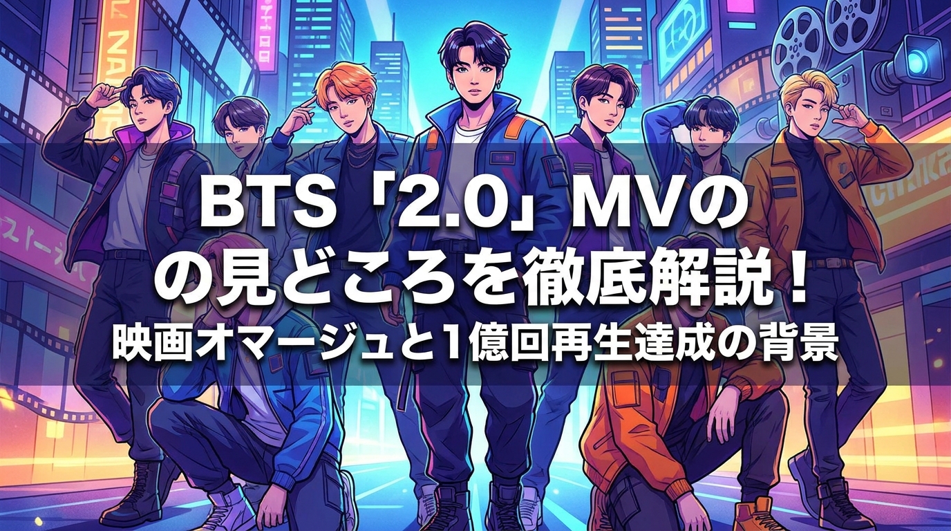 BTS「2.0」MVの見どころを徹底解説！映画オマージュと1億回再生達成の背景