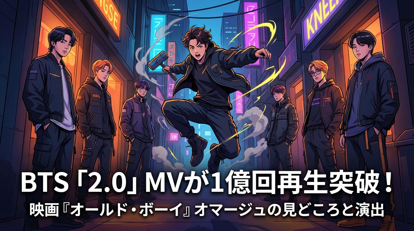BTS「2.0」MVが1億回再生突破！映画『オールド・ボーイ』オマージュの見どころと演出の意味を徹底解説