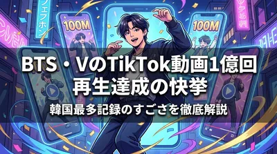 BTS・VのTikTok動画1億回再生達成の快挙|韓国最多記録のすごさを徹底解説