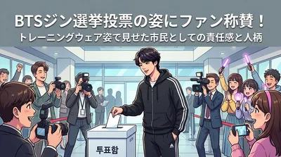 BTSジン選挙投票の姿にファン称賛！トレーニングウェア姿で見せた市民としての責任感と人柄