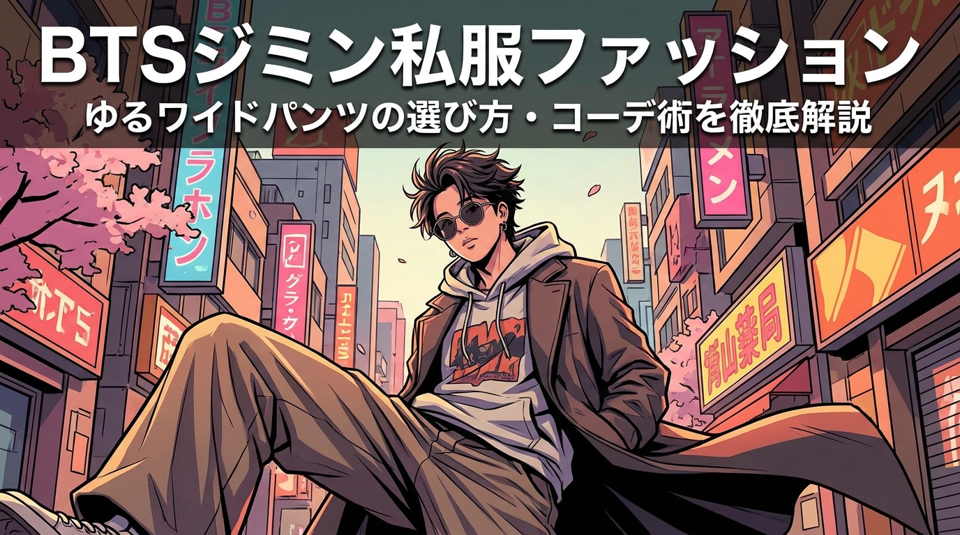 BTSジミン私服ファッション|ゆるワイドパンツの選び方・コーデ術を徹底解説