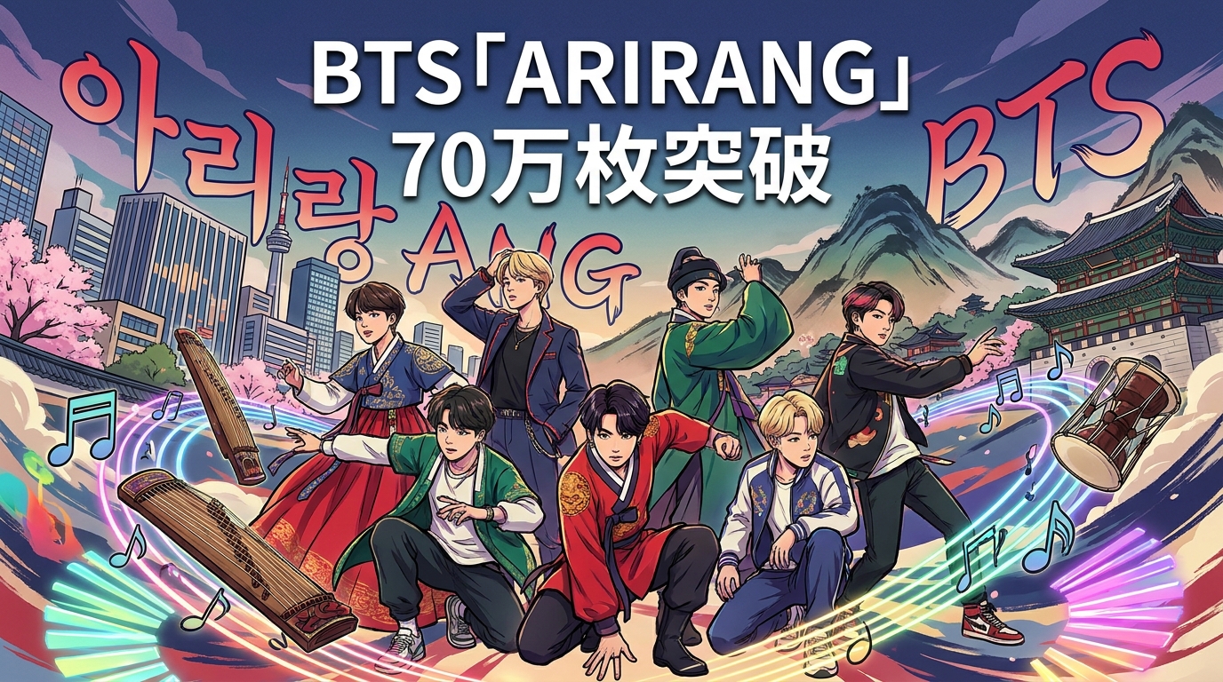 BTS「ARIRANG」70万枚突破の意味とは?2026年上半期日本1位の快挙を数字で解説