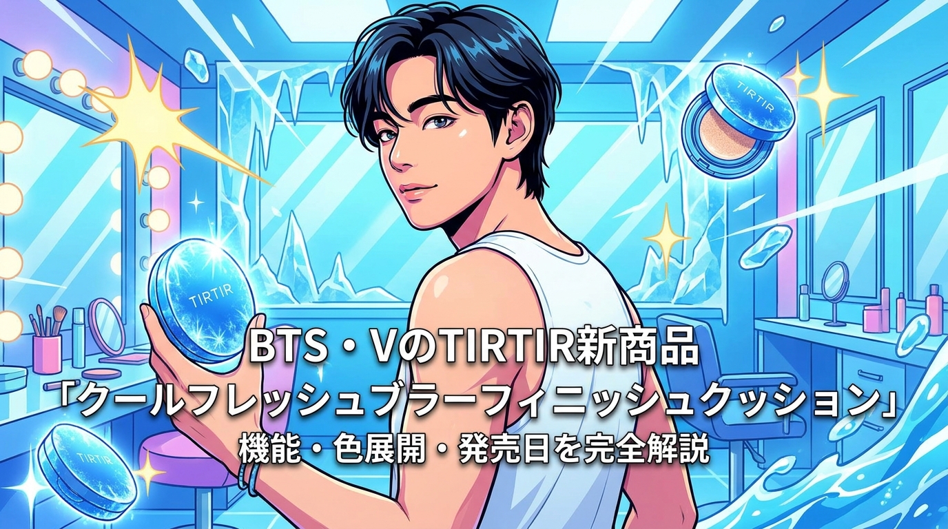 BTS・VのTIRTIR新商品「クールフレッシュブラーフィニッシュクッション」の機能・色展開・発売日を完全解説