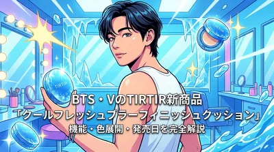 BTS・VのTIRTIR新商品「クールフレッシュブラーフィニッシュクッション」の機能・色展開・発売日を完全解説