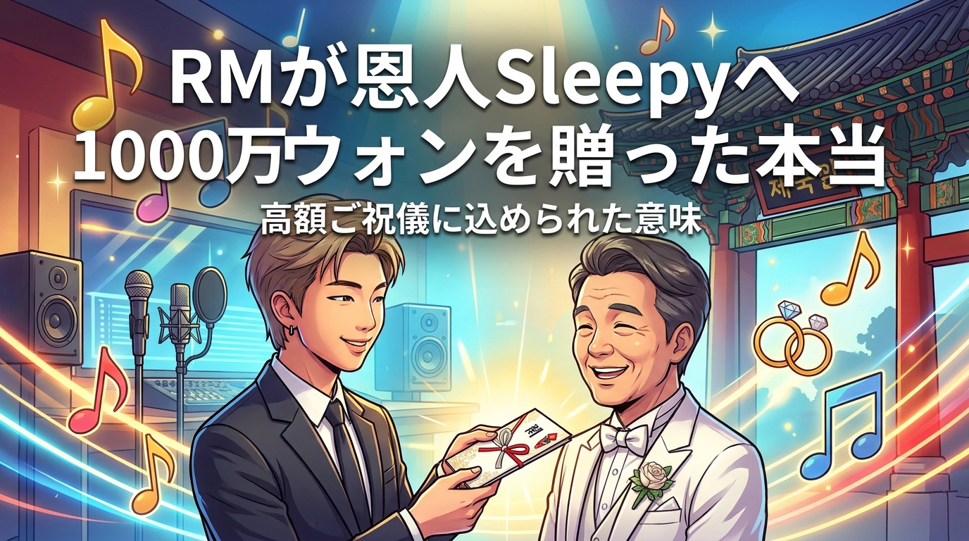 RMが恩人Sleepyへ1000万ウォンを贈った本当の理由は?二人の関係性から見える背景