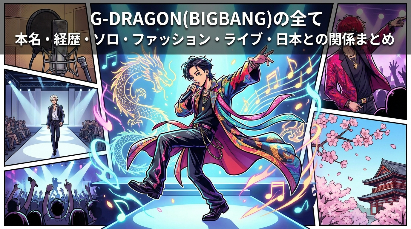G-DRAGON(BIGBANG)の本名・身長・経歴・ソロ活動・ファッション・ライブパフォーマンス・日本との関係まとめ