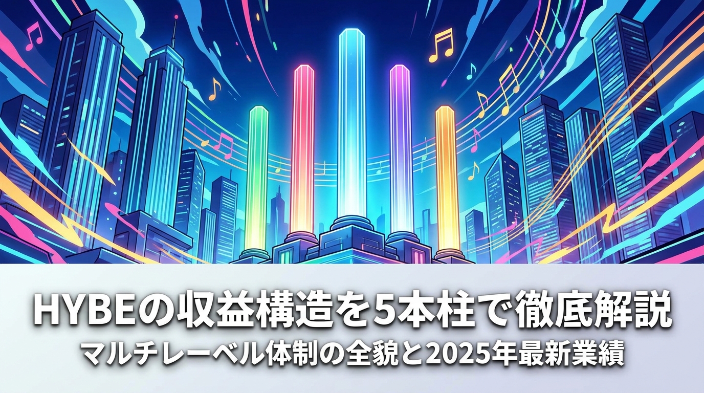 HYBEの収益構造を5本柱で徹底解説|マルチレーベル体制の全貌と2025年最新業績