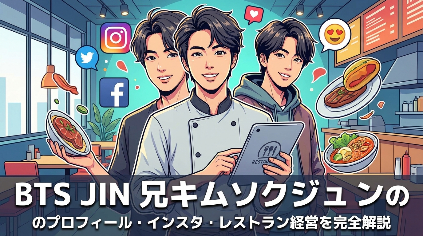 BTS JIN 兄キムソクジュンのプロフィール・インスタ・レストラン経営を完全解説