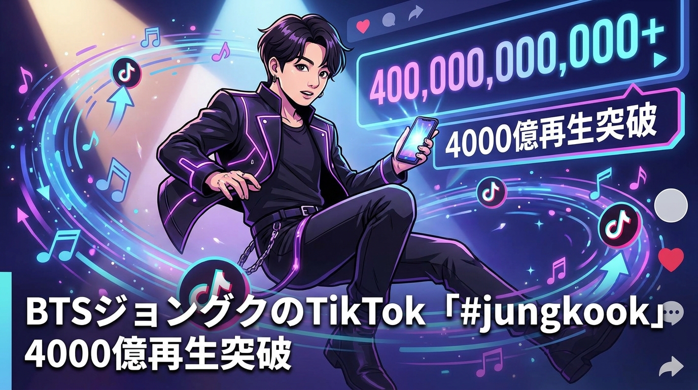 BTSジョングクのTikTok「#jungkook」4000億再生突破の意味と背景を徹底解説