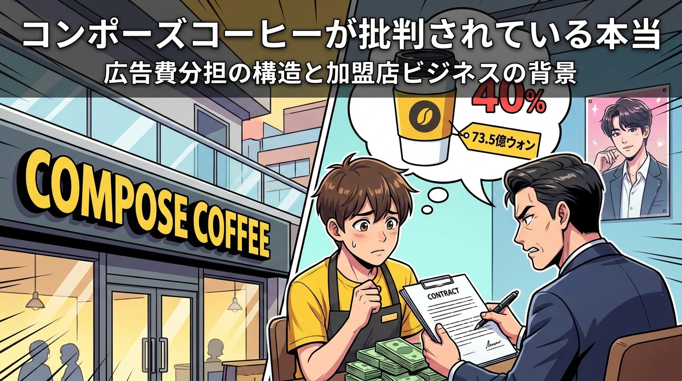 コンポーズコーヒーが批判されている本当の理由は?加盟店負担の構造を整理