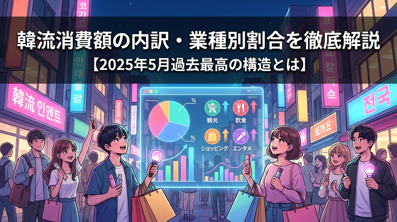 韓流消費額の内訳・業種別割合を徹底解説【2025年5月過去最高の構造とは】
