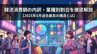 韓流消費額の内訳・業種別割合を徹底解説【2025年5月過去最高の構造とは】