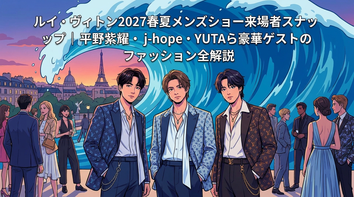 ルイ・ヴィトン2027春夏メンズショー来場者スナップ|平野紫耀・j-hope・YUTAら豪華ゲストのファッション全解説