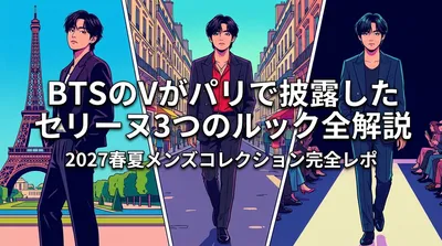BTSのVがパリで披露したセリーヌ3つのルック全解説|2027春夏メンズコレクション完全レポ