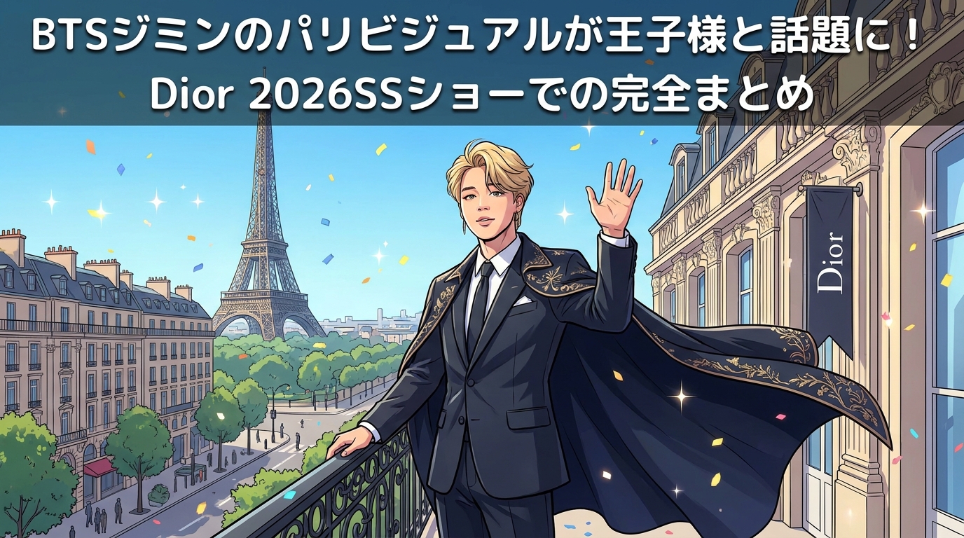 BTSジミンのパリビジュアルが王子様と話題に！Dior 2026SSショーでの完全まとめ