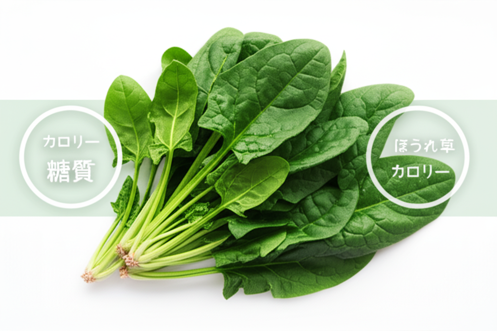 ほうれん草のカロリーは高い？低い？糖質などの栄養素も徹底分析