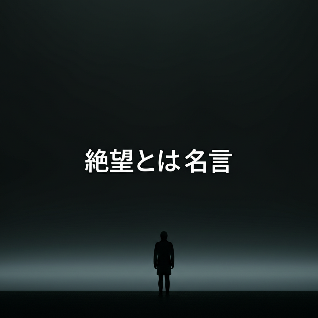 絶望とは名言ランキングTOP10！心に深く刺さる偉人たちの真理