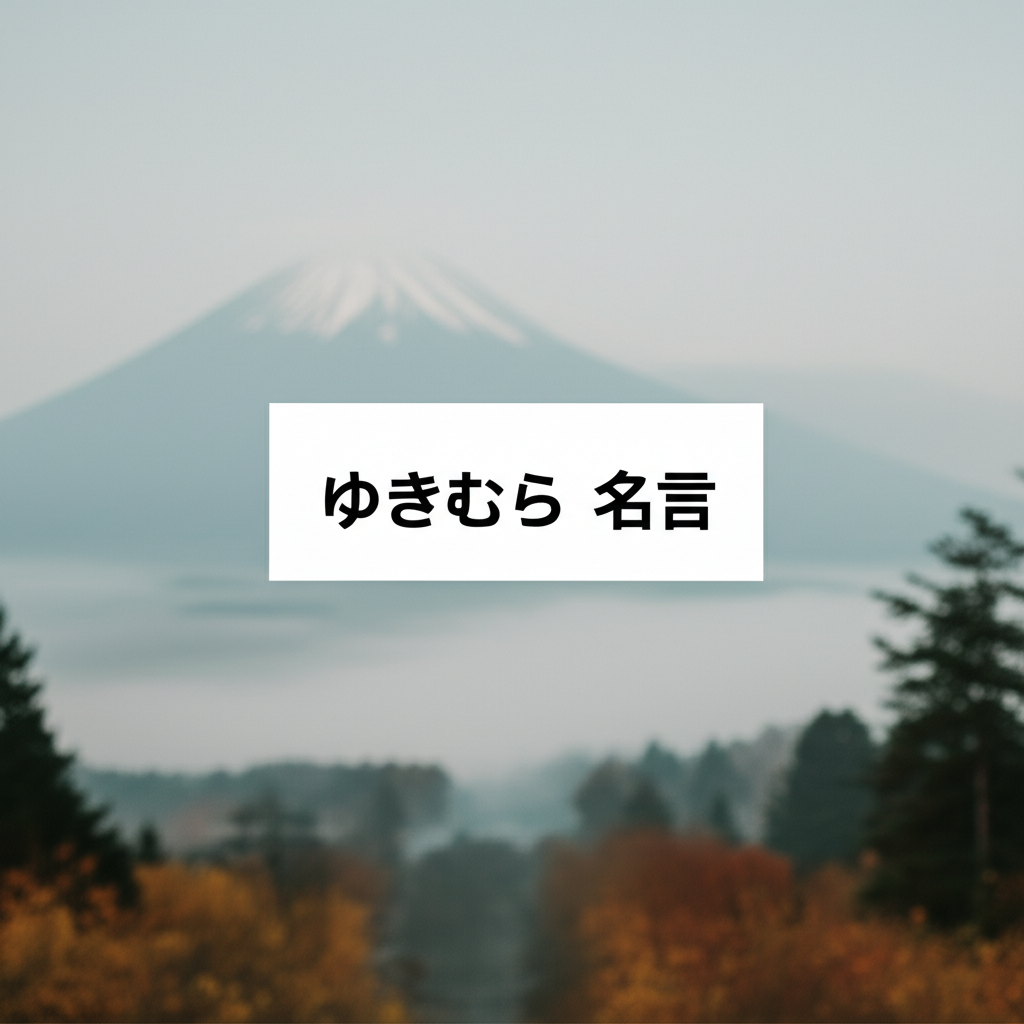ゆきむらの名言ランキングTOP10！武士道の心が現代に響く至極の言葉たち！