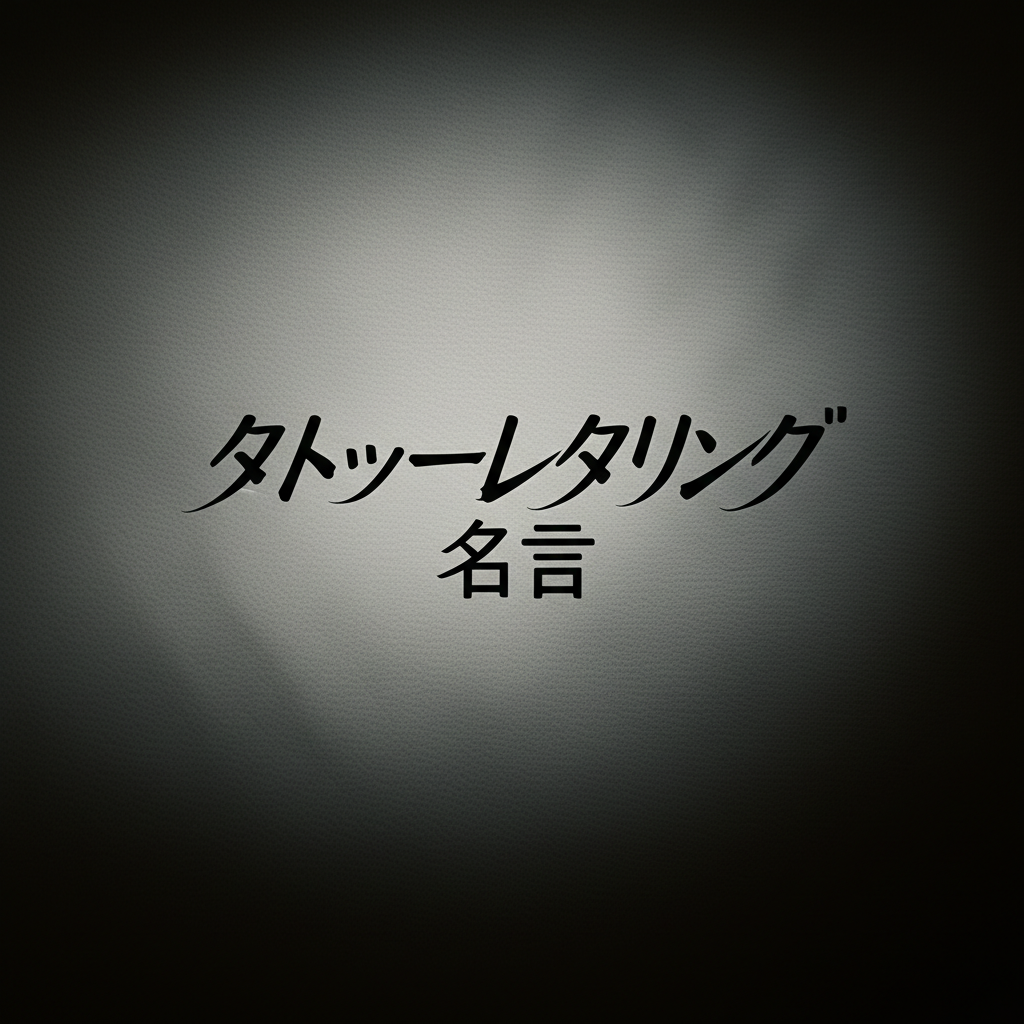 タトゥーレタリング名言ランキングTOP10！心に刻みたい珠玉の言葉たち