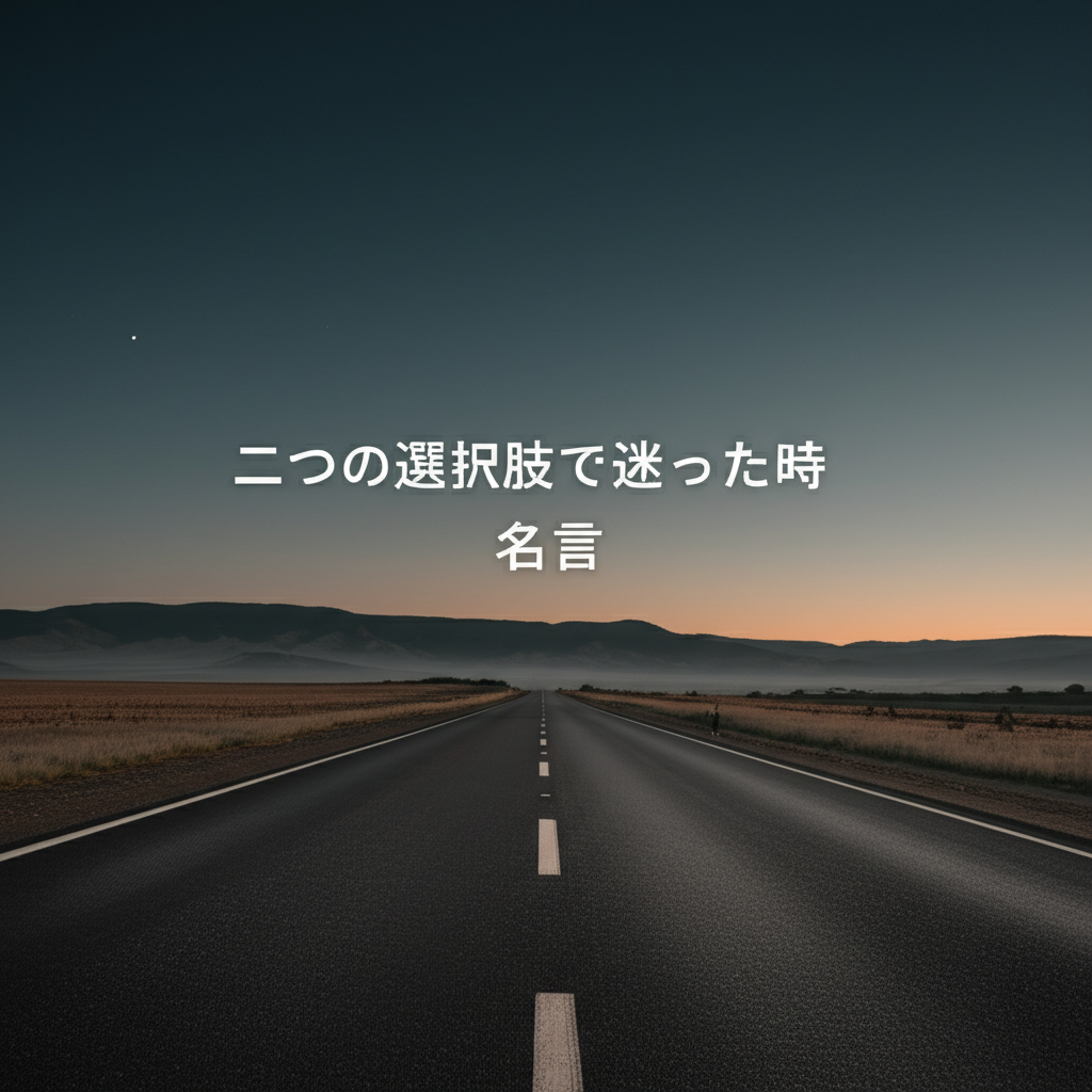 二つの選択肢で迷った時の名言ランキングTOP10！迷いを断ち切る偉人の知恵