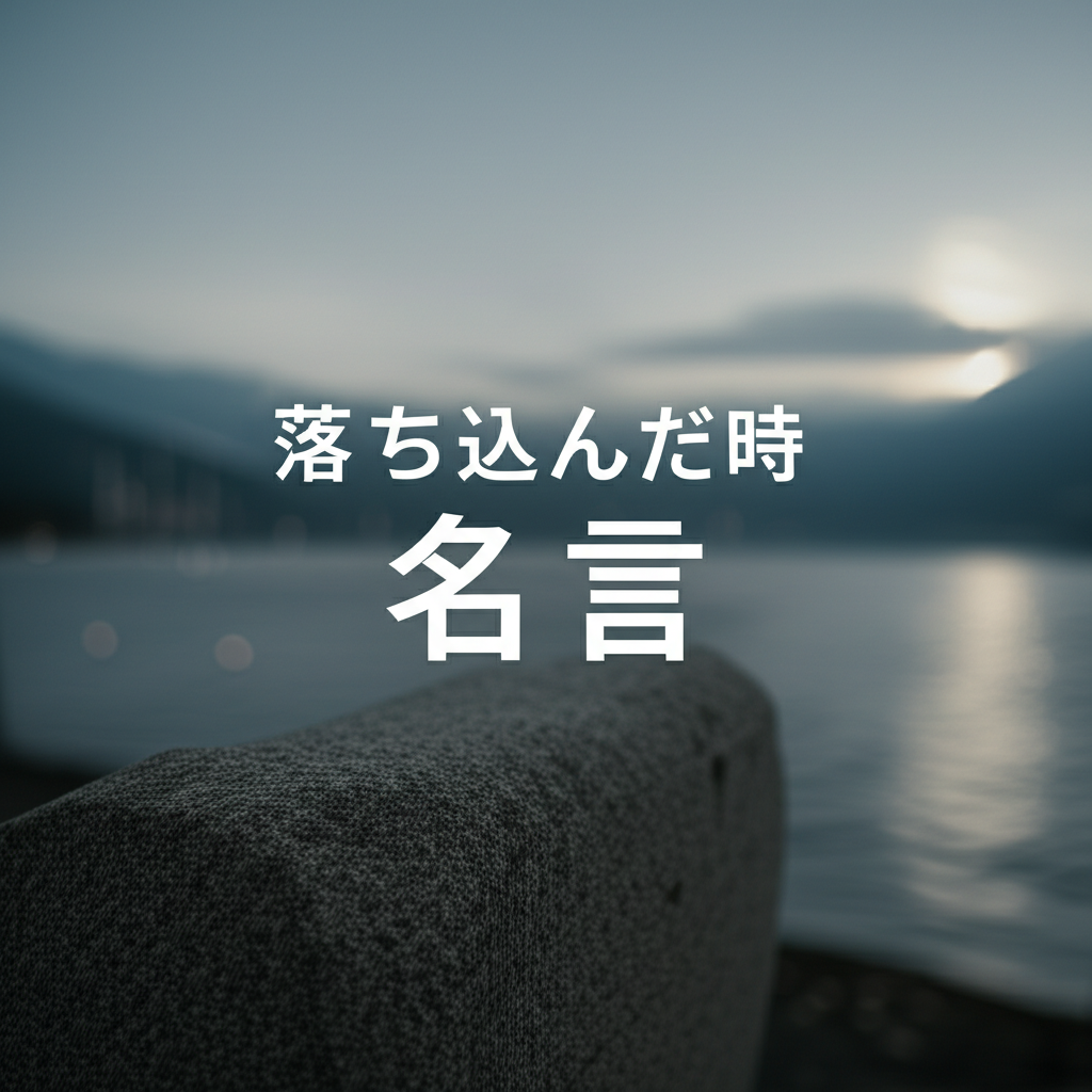 落ち込んだ時の名言ランキングTOP15！心の支えになる珠玉の言葉たち