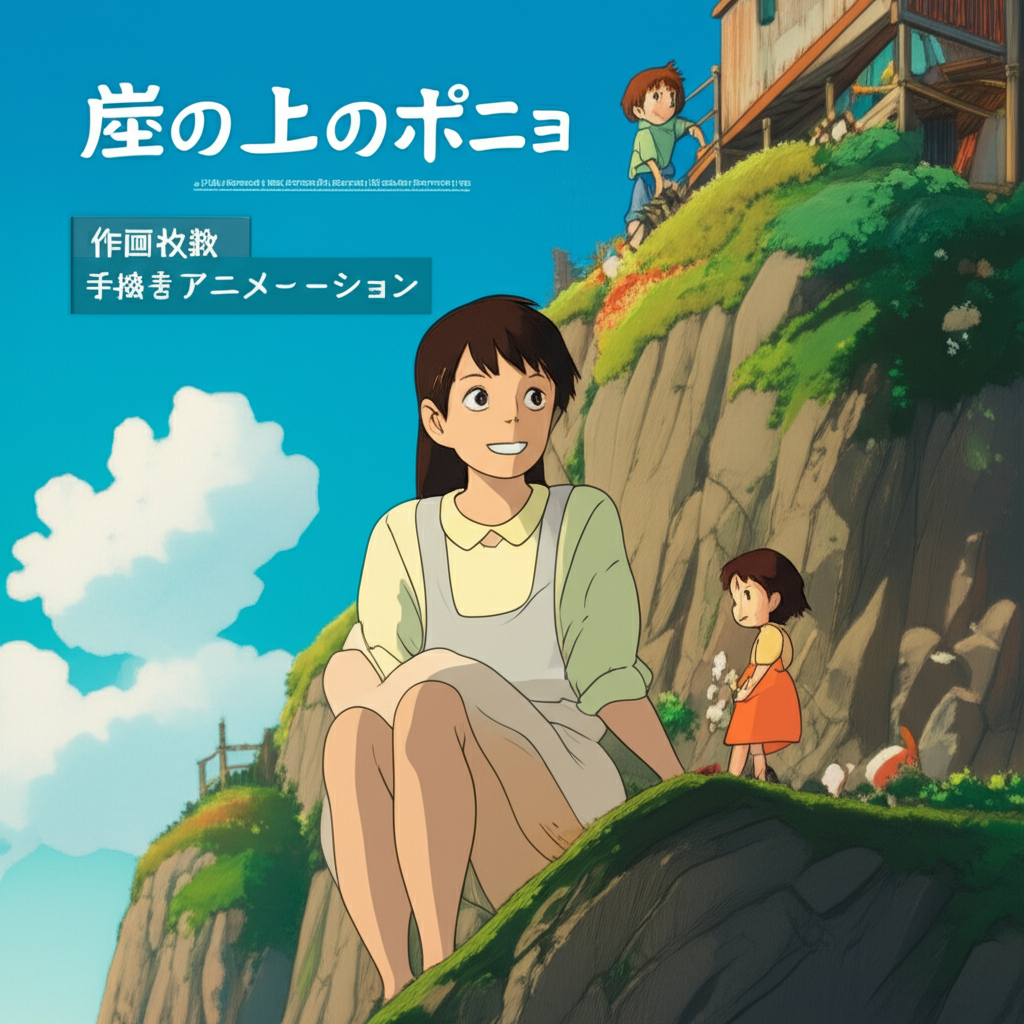 崖の上のポニョの作画枚数は17万枚？手描きアニメーション制作過程を徹底解説！