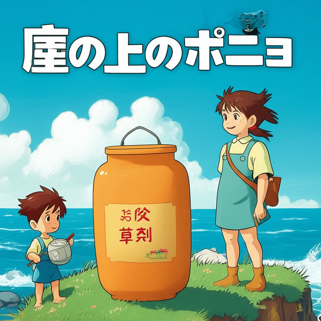 崖の上のポニョのお父さんが除草剤を撒いていたのは誤解？フジモトの真実を解説