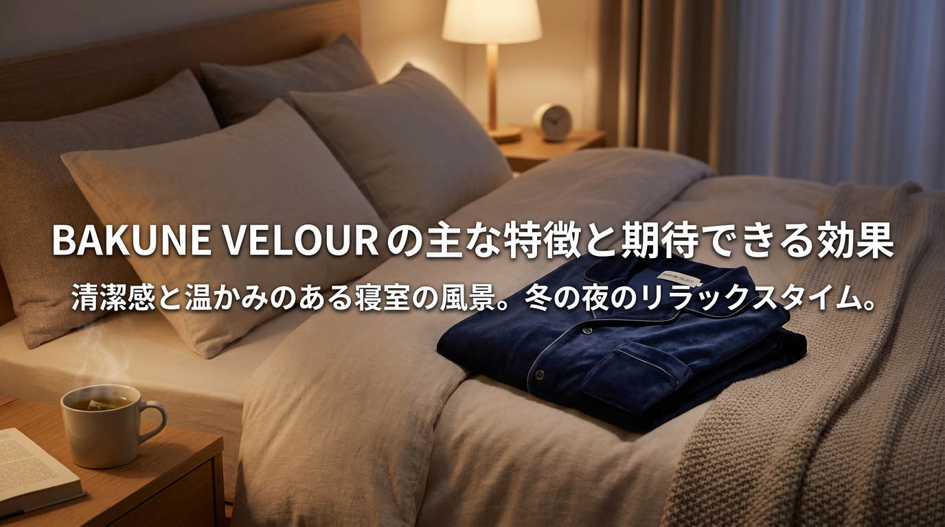 BAKUNE velour(バクネ ベロア)の主な特徴と期待できる効果
