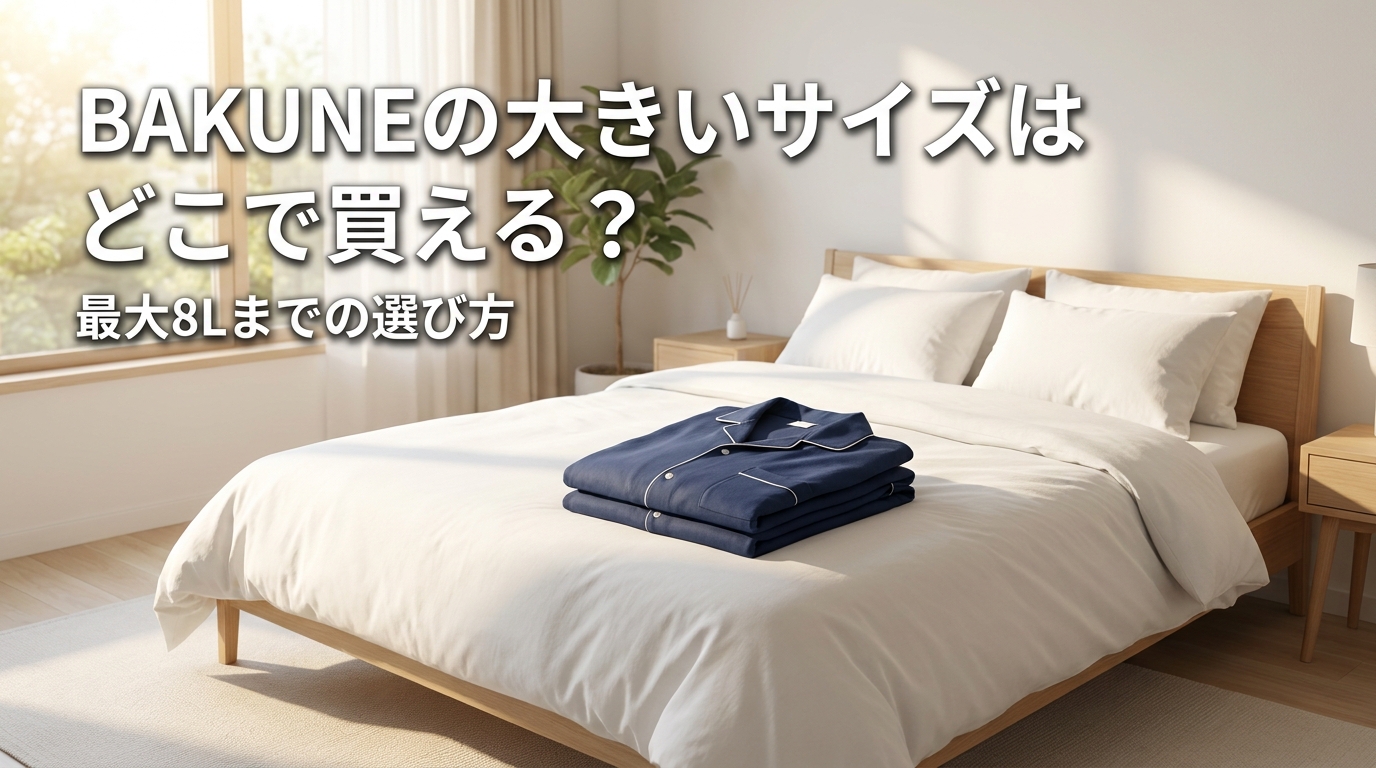 BAKUNEの大きいサイズはどこで買える？最大8Lまでの選び方