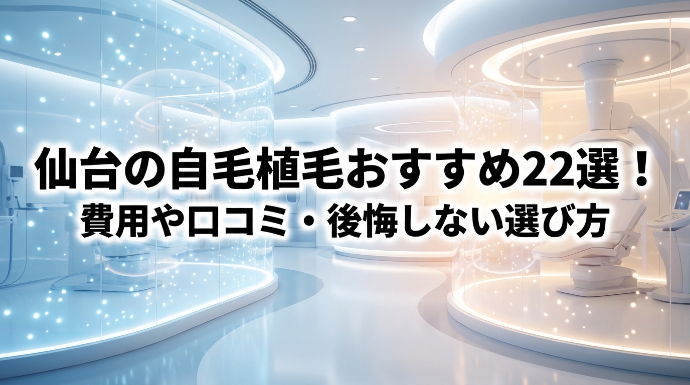 仙台の自毛植毛おすすめ22選！費用や口コミ・後悔しない選び方