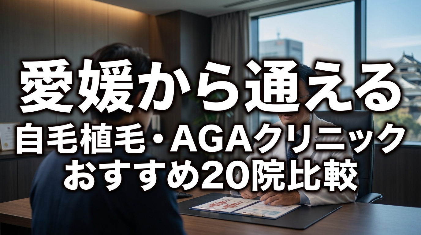 愛媛から通える自毛植毛・AGAクリニックおすすめ20院比較