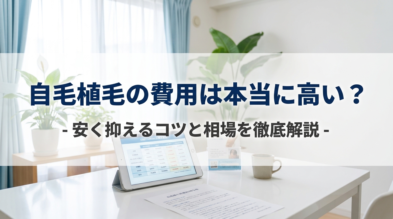 自毛植毛の費用は本当に高い?安く抑えるコツと相場を徹底解説