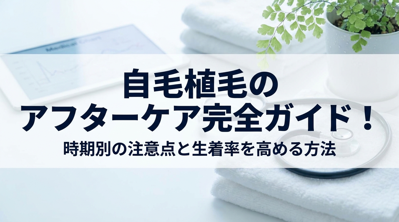 自毛植毛のアフターケア完全ガイド!時期別の注意点と生着率を高める方法