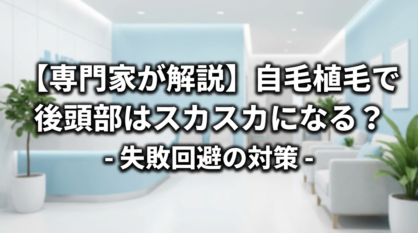 【専門家が解説】自毛植毛で後頭部はスカスカになる?失敗回避の対策