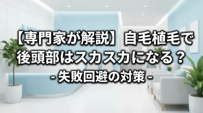 【専門家が解説】自毛植毛で後頭部はスカスカになる？失敗回避の対策
