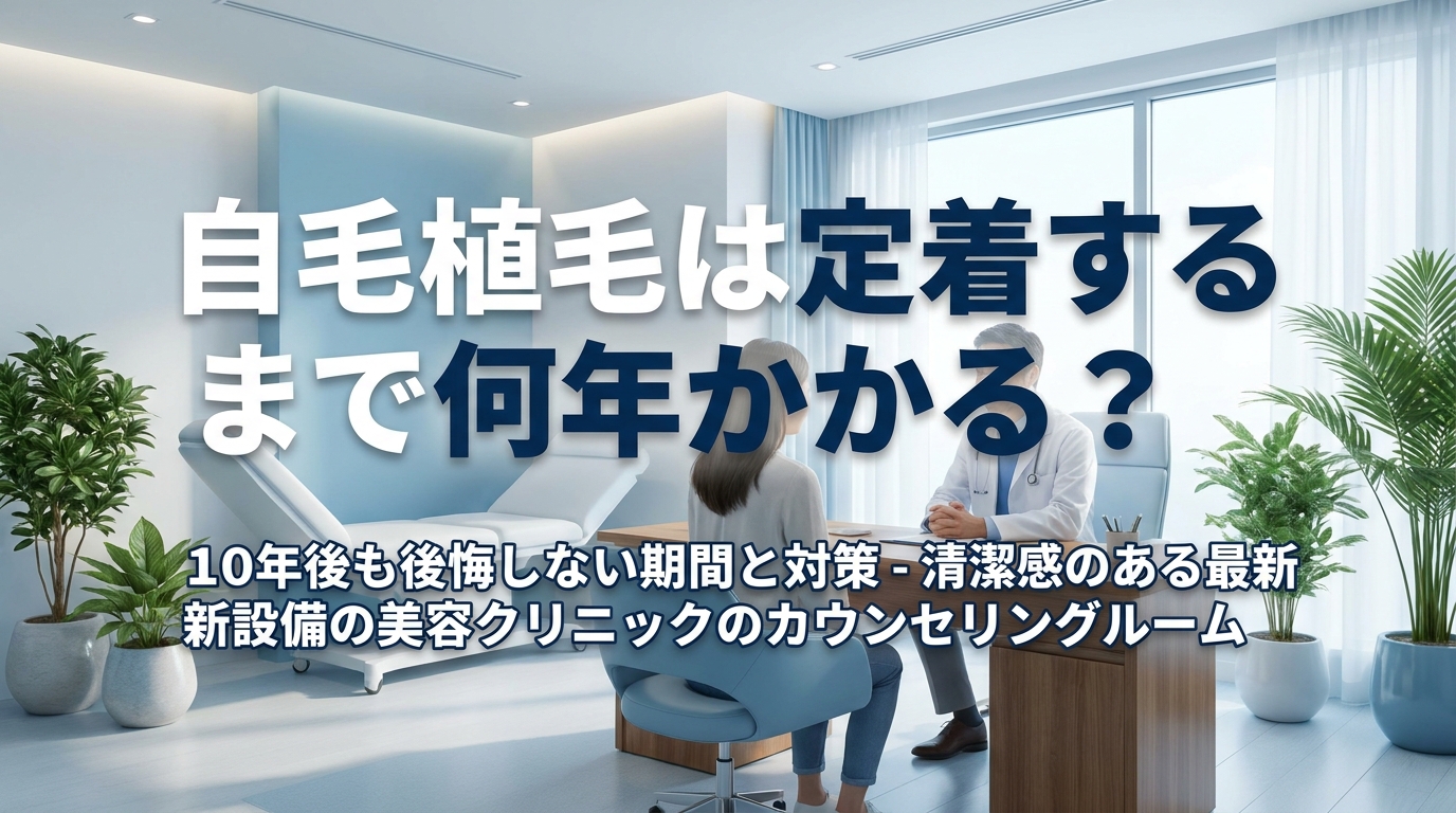 自毛植毛は定着するまで何年かかる？10年後も後悔しない期間と対策
