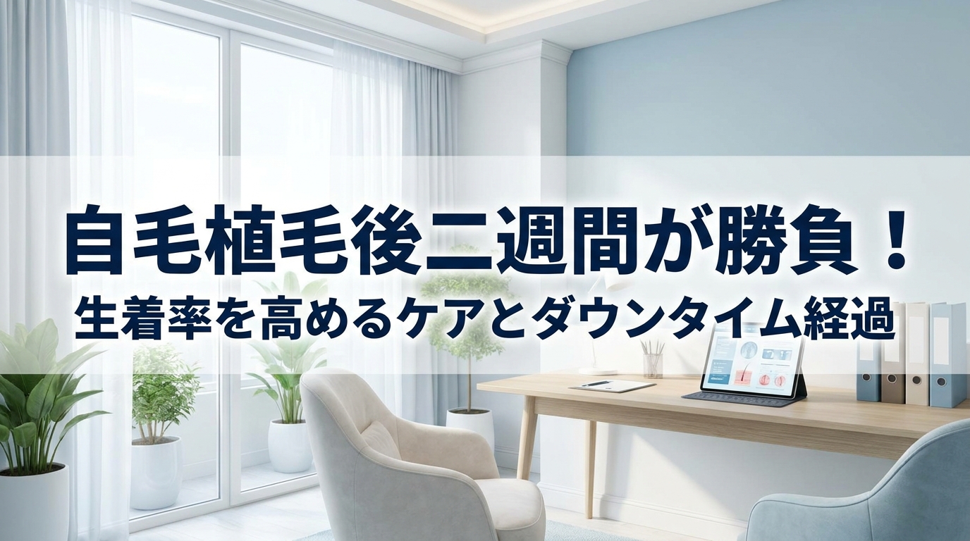自毛植毛後二週間が勝負！生着率を高めるケアとダウンタイム経過