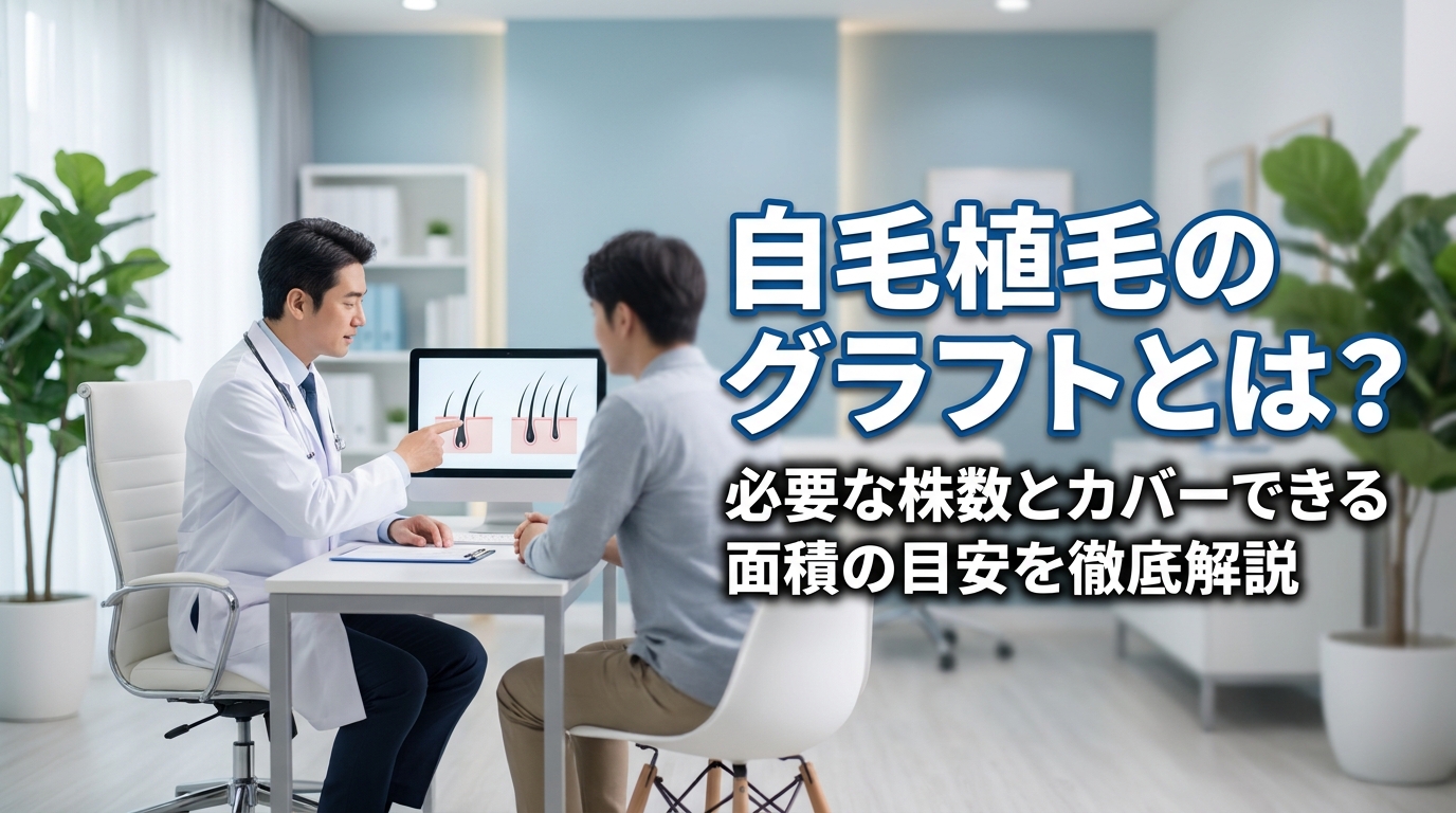 自毛植毛のグラフトとは？必要な株数とカバーできる面積の目安を徹底解説