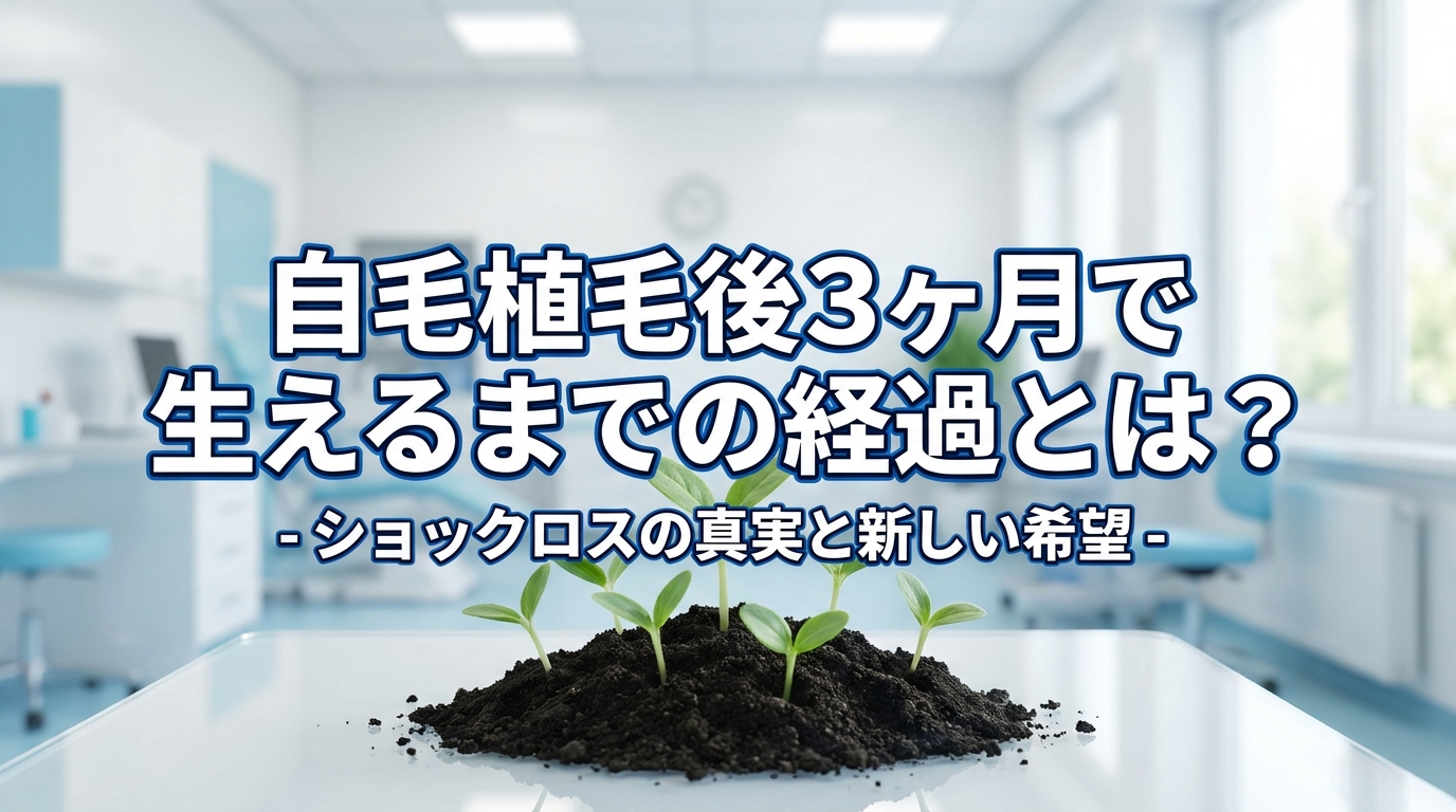 自毛植毛後3ヶ月で生えるまでの経過とは?ショックロスの真実