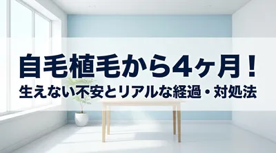 自毛植毛から4ヶ月！生えない不安とリアルな経過・対処法