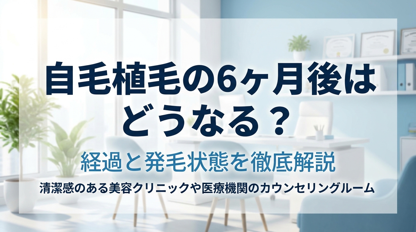 自毛植毛の6ヶ月後はどうなる?経過と発毛状態を徹底解説