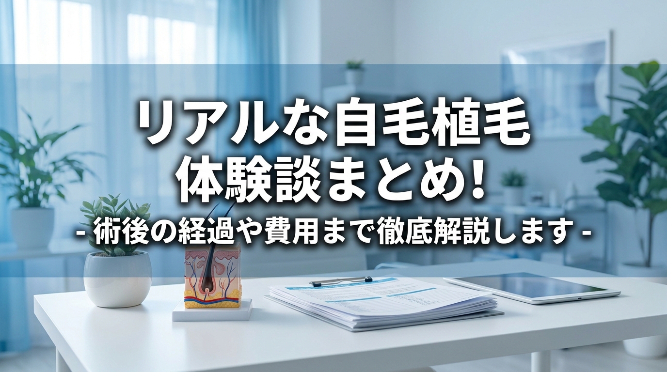 リアルな自毛植毛体験談まとめ!術後の経過や費用まで徹底解説します