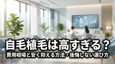 自毛植毛は高すぎる？費用相場と安く抑える方法・後悔しない選び方