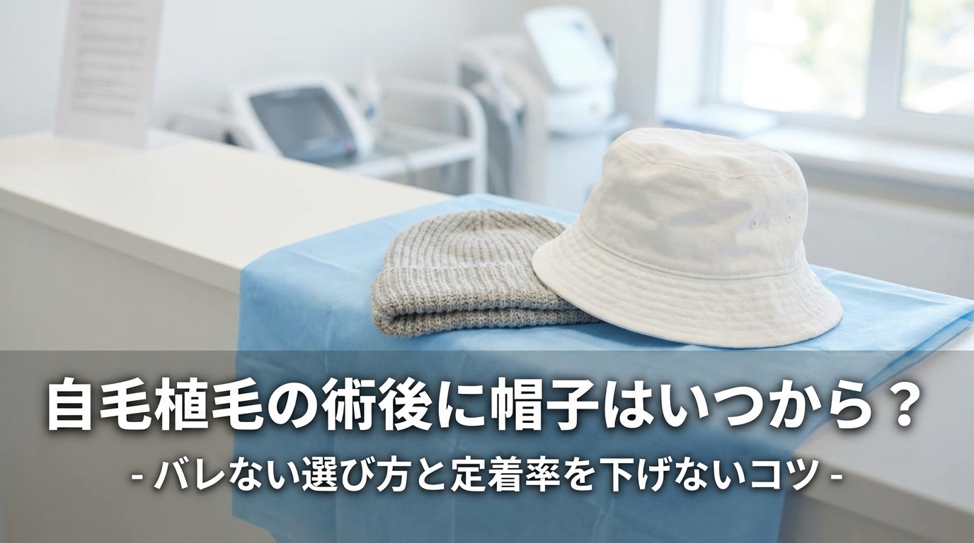 自毛植毛の術後に帽子はいつから？バレない選び方と定着率を下げないコツ