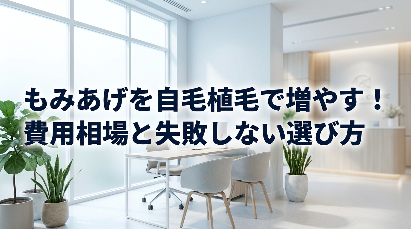 もみあげを自毛植毛で増やす!費用相場と失敗しない選び方