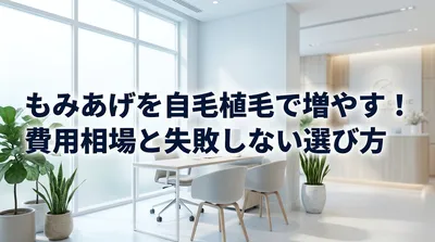もみあげを自毛植毛で増やす！費用相場と失敗しない選び方